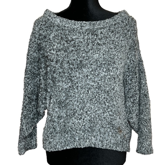 Leith Sweaters - LEITH | Super Soft Heathered Gray Boat Neck Sweater | Size Large